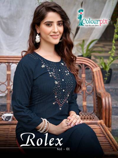 Rolex Vol 1 By Colourpix Designer Festive Wear Kurti Collection